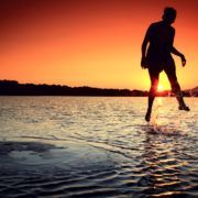 Springen uit water CLUKS fitness trampoline